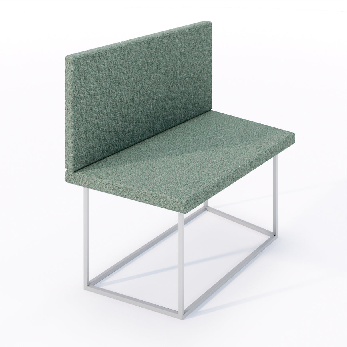 SOFÁ ESQUERDO PARA CABINE DE 1 E 2 LUGARES COM PÉ BRANCO 83A x 80L x 45P