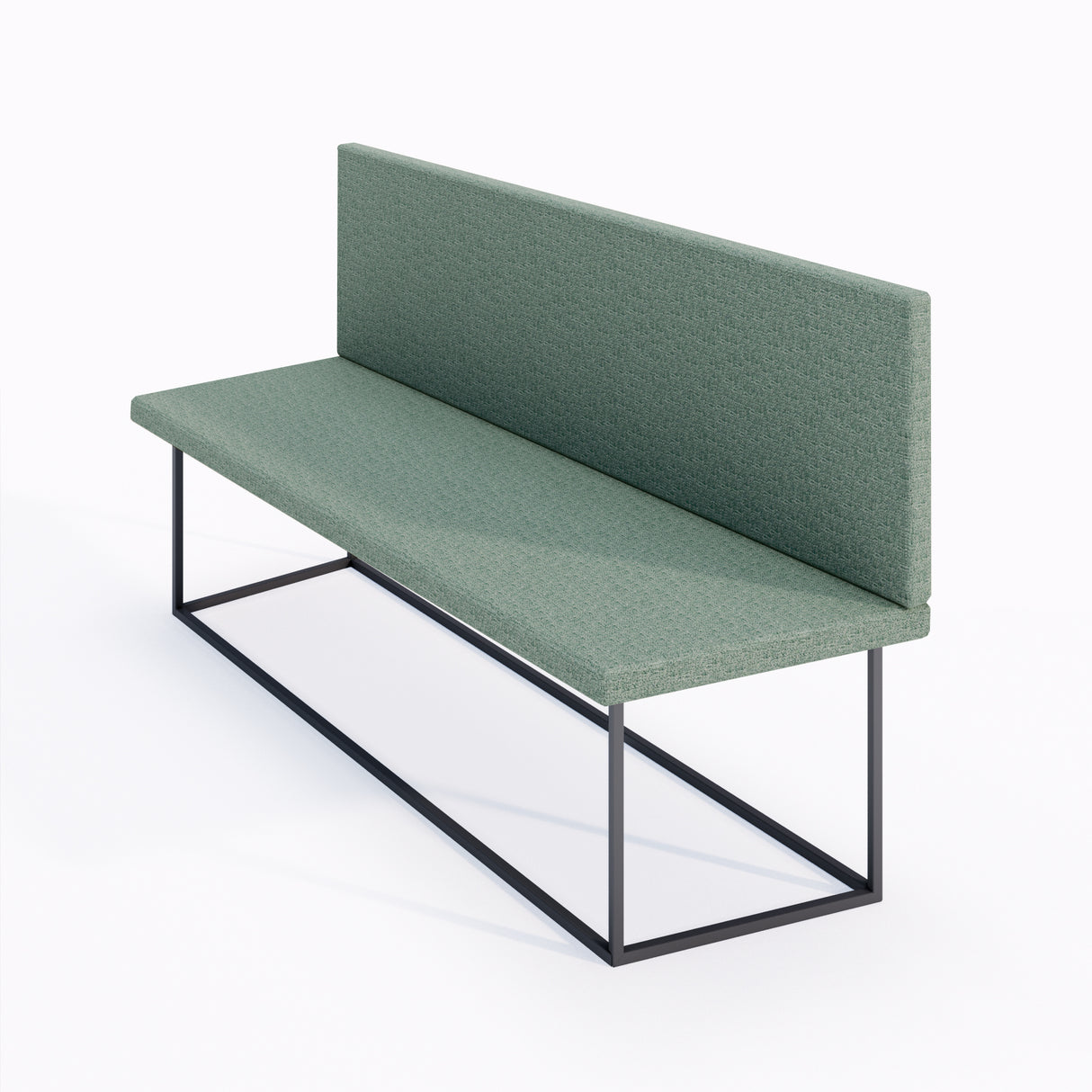 SOFÁ DIREITO PARA CABINE DE 4 LUGARES COM PÉ PRETO 83A x 140L x 45P