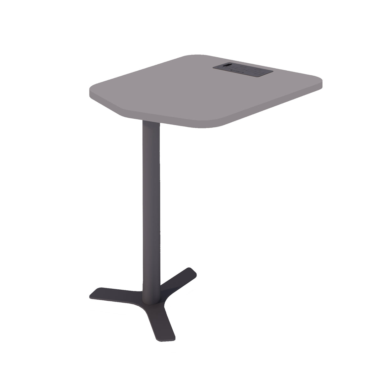 MESA PARA CABINE DE 2 LUGARES COM PÉ PRETO 74A x 69L x 78P