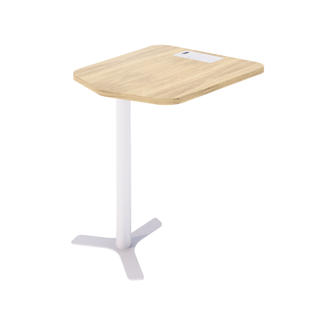 MESA PARA CABINE DE 2 LUGARES COM PÉ BRANCO 74A x 69L x 78P